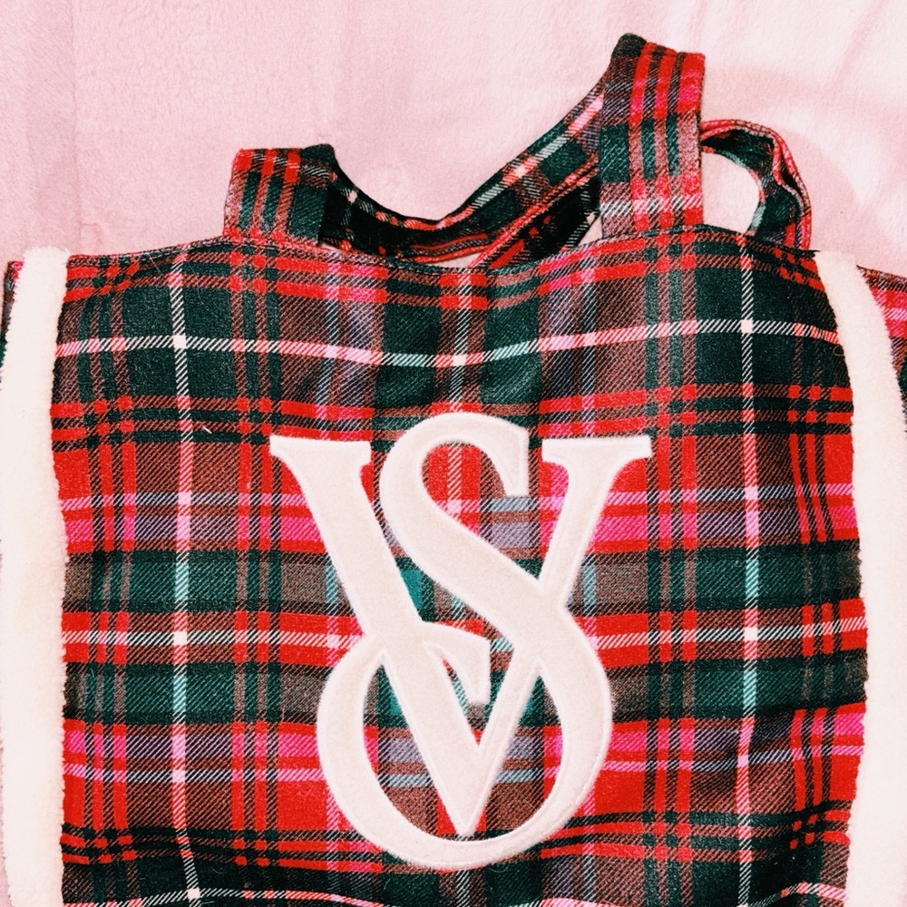 Victoria's Secret Red Plaid Tote